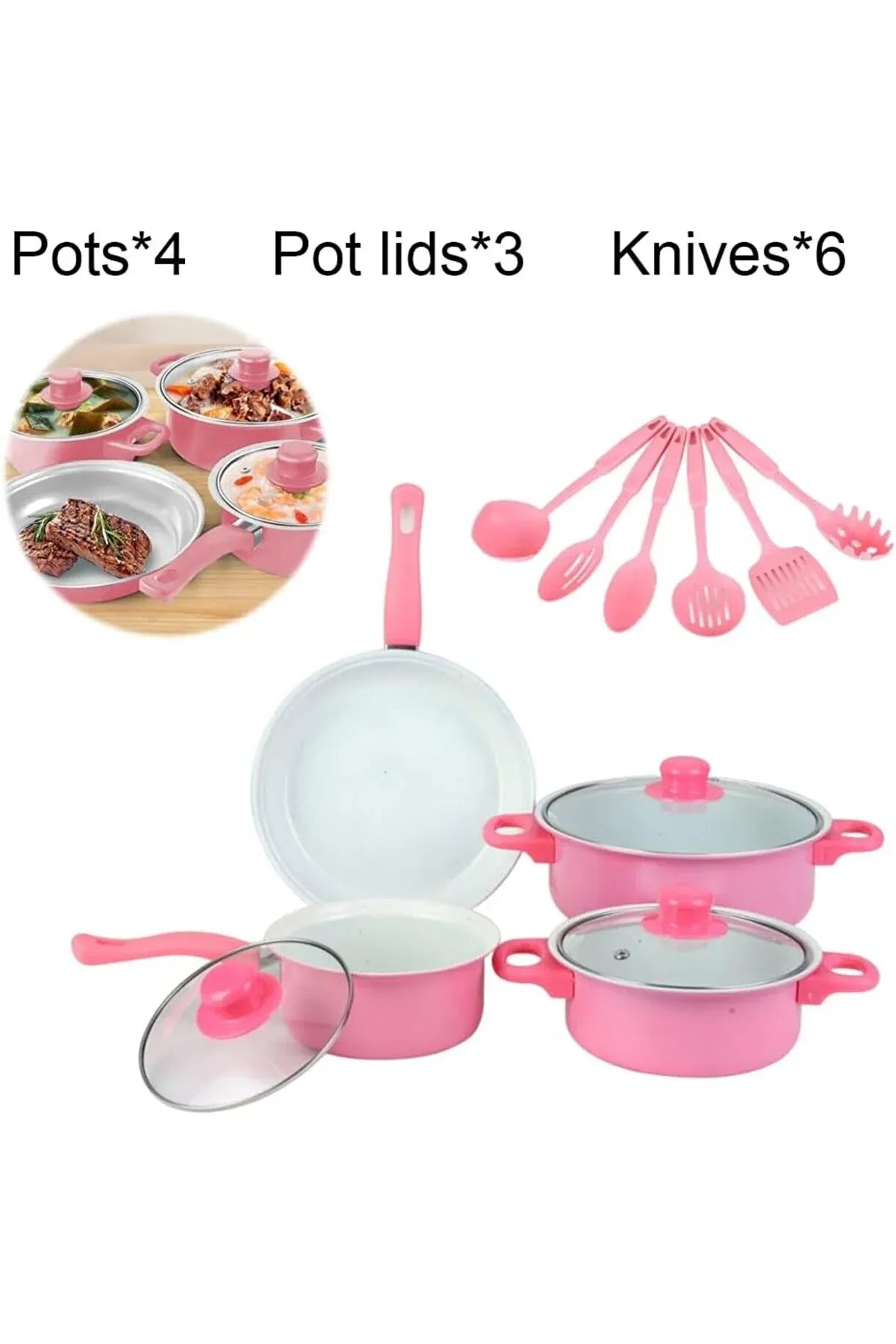 Set 13 Piese Oale și Tigăi Antiaderente cu accesorii - imagine 6