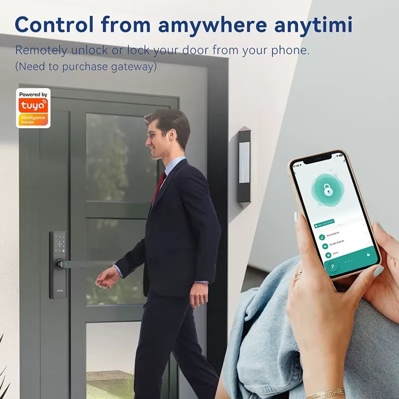 Yală Smart Biometrică – Amprentă, Parolă, Card și Control prin Aplicație - imagine 5