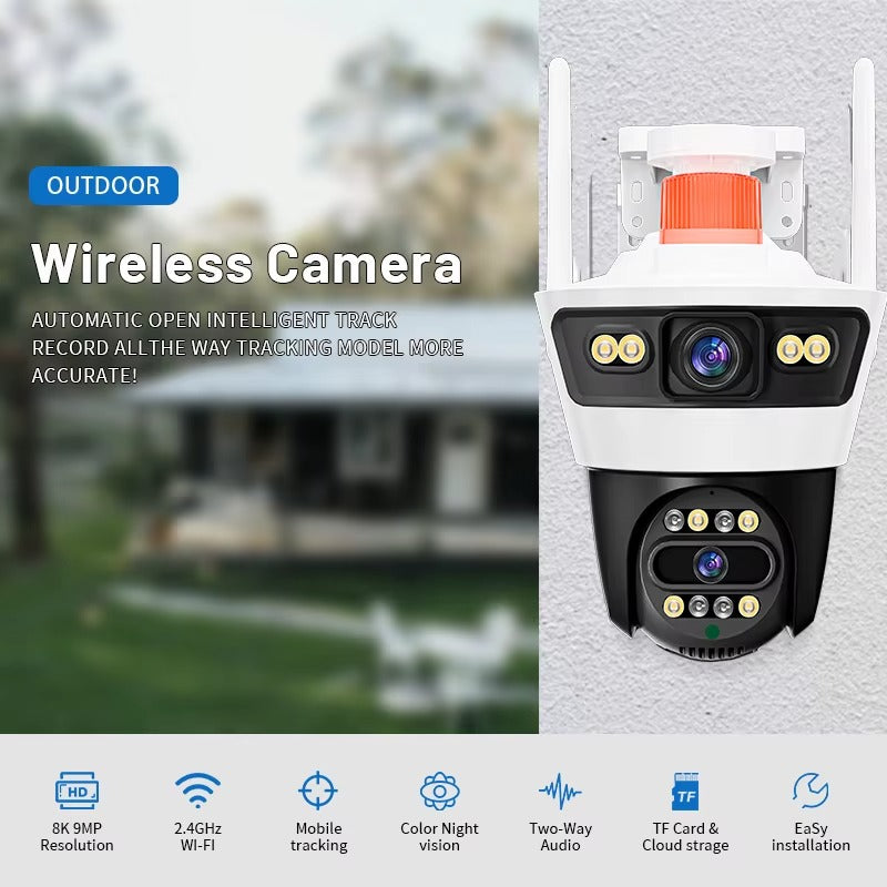 Cameră de Supraveghere Exterior WiFi cu Lentilă Dublă - imagine 3