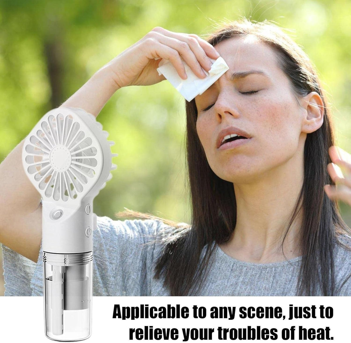 Ventilator Portabil cu Pulverizare Apă pentru Răcire Rapidă - imagine 7
