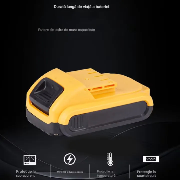 Mașină de Găurit și Înșurubat cu Percuție 48V, 500W – Cuplu 100Nm, 2 Acumulatori, 30 Accesorii - imagine 6
