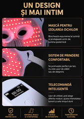 Mască Facială LED Anti-Aging Promagg, Lumină Roșie și Infraroșie