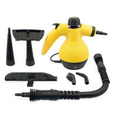 Aparat de curățat cu abur portabil, galben, cu multiple accesorii incluse