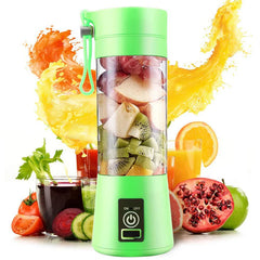 "Blender portabil pentru smoothie-uri, design modern, culoare verde, ideal pentru utilizare zilnică."