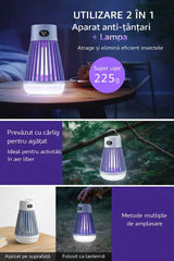 Lampă anti-muște 2 în 1 portabilă, impermeabilă