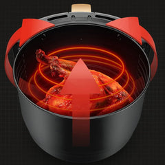 Friteuză cu Aer Cald 6L – 2400W, Touch LCD, Fără Ulei, Gătit Sănătos