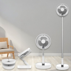 ventilator reglabil pe înălțime, pliabil și portabil, culoare albă