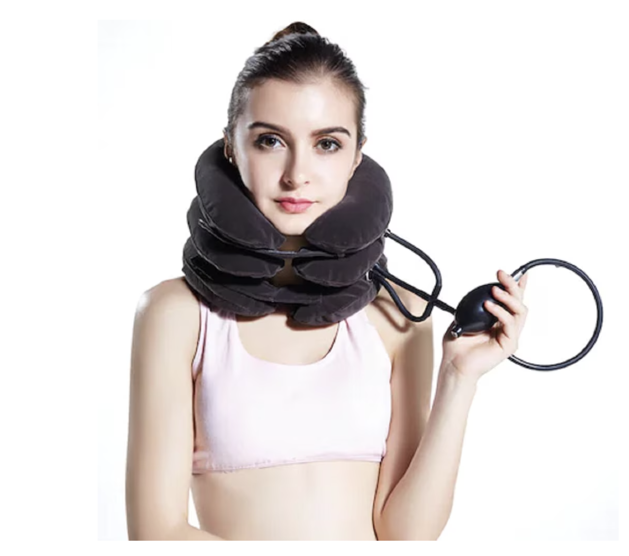 Guler Cervical Gonflabil cu 3 Straturi, Reglabil, pentru Susținerea Gâtului și Relaxarea Zonei Cervicale - imagine 2