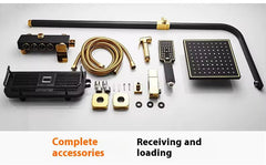 Set de Duș Modern cu Suport Culisant și Cap de Duș Tip Ploaie