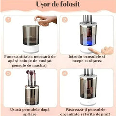 Aparat Curățat Pensule Machiaj 2 în 1 – Spălare și Uscare - Promagg.ro