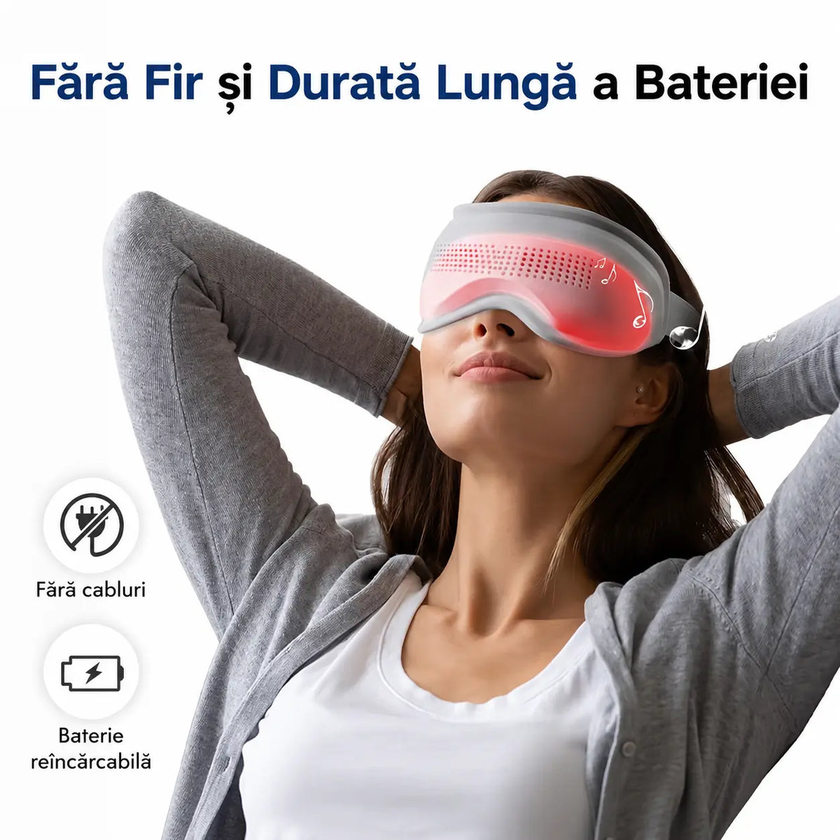 Aparat de Masaj Ocular Promagg cu Căldură și Vibrații