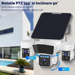 Cameră de Supraveghere Solară 12MP cu Multi - Lentile 4G - Promagg.ro