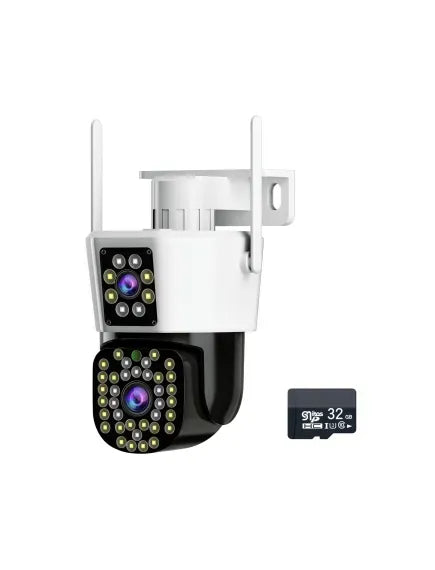 Camera de Supraveghere Dubla WiFi Jortan JT-8293QJ 6MP Full HD cu Alarma si Card 32GB
