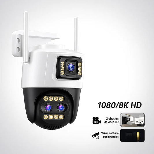 Camera de Supraveghere Tripla Jortan JT-9999 PRO, 9MP, WiFi/LAN, Night Vision, Card MicroSD 32GB