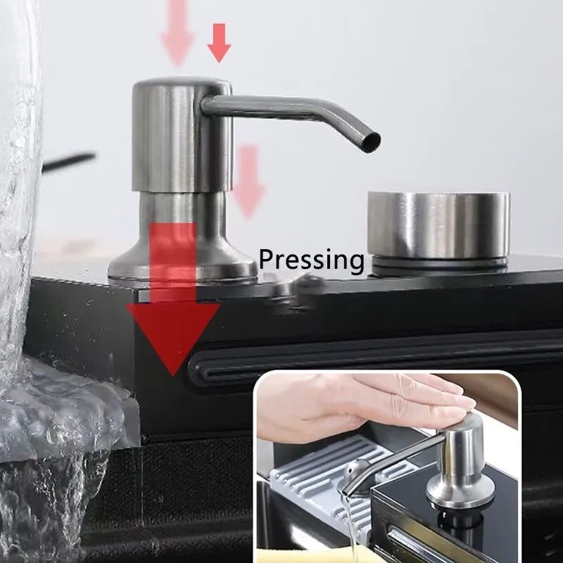 Chiuveta Multifunctionala cu 2 Cascade cu Accesorii Incluse, Afisaj Digital a Temperaturii si Robinet Cascada - imagine 16