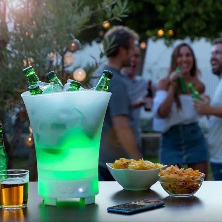 Frapiera gheata 5L cu iluminare LED si boxa wireless - Promagg.ro