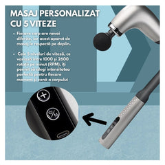 Aparat de Masaj Tip Pistol cu Braț Extensibil pentru Relaxare Musculară
