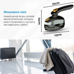 Aparat de Călcat Vertical cu Abur Portabil, 800W, Rezervor 95ml, Mâner Rotativ 90°, Încălzire Rapidă