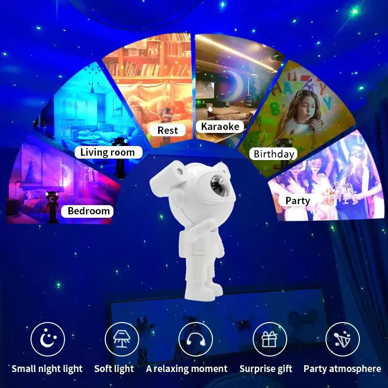 Proiector LED Astronaut cu Sunete, Lumini și Conexiune Bluetooth - imagine 4