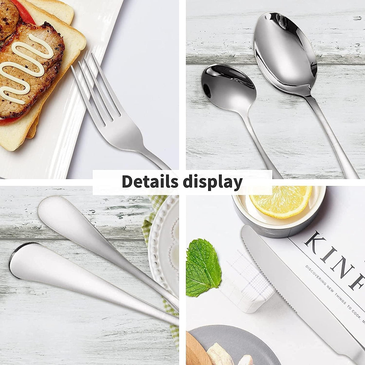 Set Tacâmuri din Inox 24 Piese pentru 6 Persoane - imagine 2