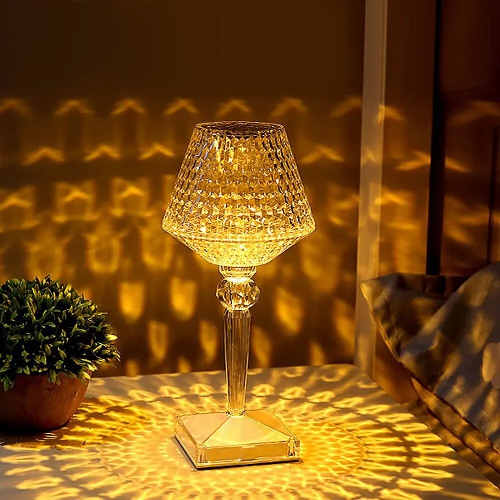 Veioză LED cu Atingere, Acrilic Transparent, Reglabilă, Reîncărcabilă USB - imagine 4