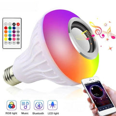 Bec muzical Bluetooth E27 multicolor cu telecomanda