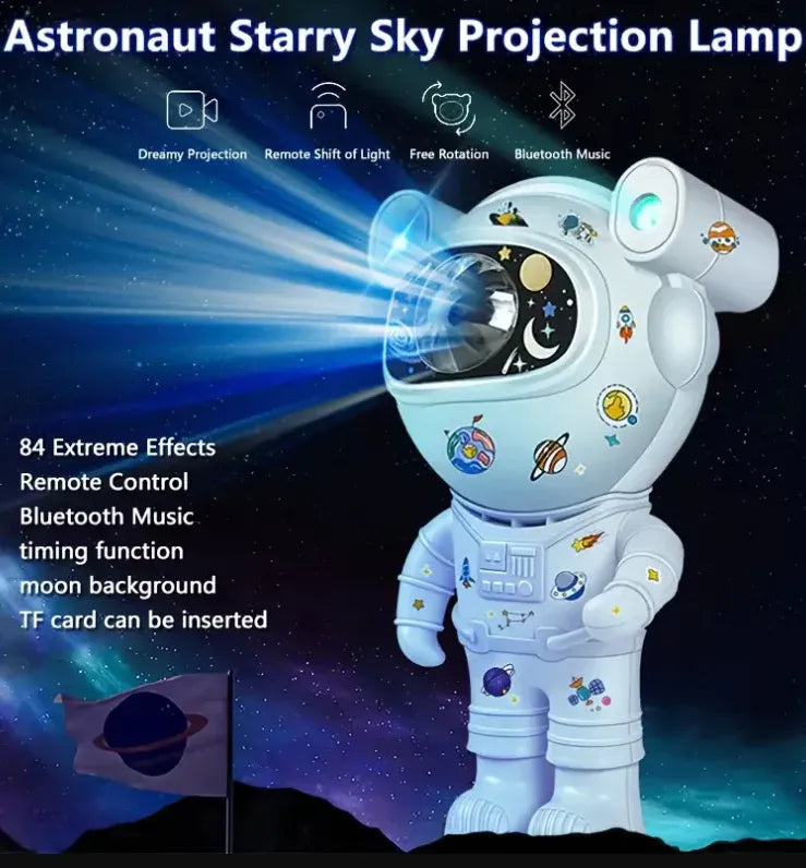 Proiector LED Astronaut cu Sunete, Lumini și Conexiune Bluetooth - imagine 8