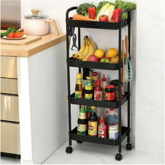 Cărucior Organizator Multifuncțional cu 4 Niveluri și Roți