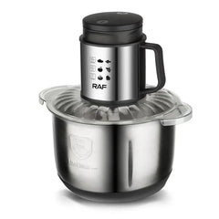 Tocător Electric Profesional RAF cu Bol Inox 5L și Lame Duble din Oțel Inoxidabil