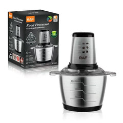 Tocător Electric Profesional RAF cu Bol Inox 3L și Lame din Oțel Inoxidabil