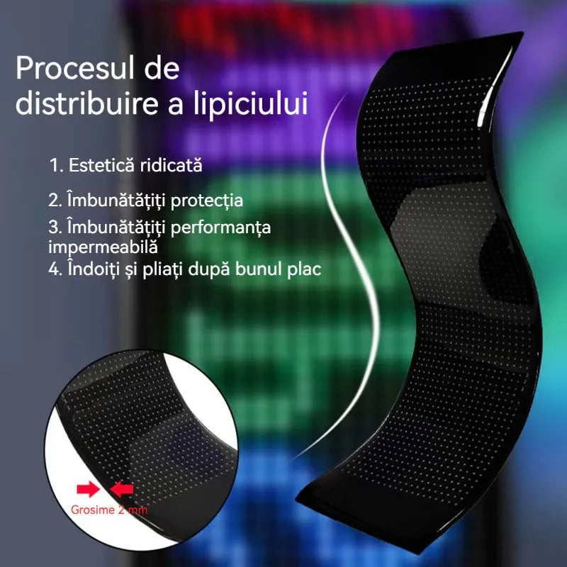Ecran LED Flexibil pentru Mașină 12 x 60 cm - imagine 4