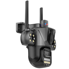Camera supraveghere WiFi tripla cu 3 lentile pentru monitorizare completa 360°