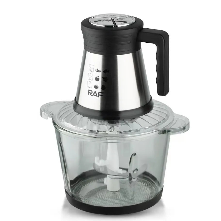 Tocător Electric Multifuncțional RAF cu Bol Inox 3L și 4 Lame Duble din Oțel Inoxidabil - imagine 3
