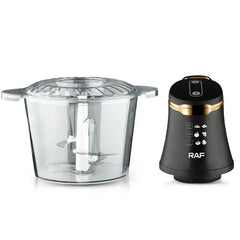 Tocător Electric Multifuncțional RAF cu Bol Transparent 3L și 4 Lame Duble din Oțel Inoxidabil