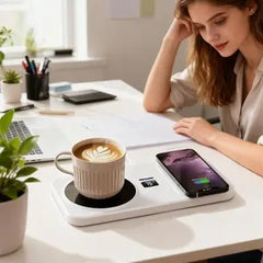 Încălzitor Electric pentru Cană cu Încărcare Wireless – Control Inteligent al Temperaturii