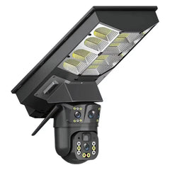 Lampă Solară cu Cameră de Supraveghere 4G SIM, Aplicație Mobilă V380, Audio Bidirecțional