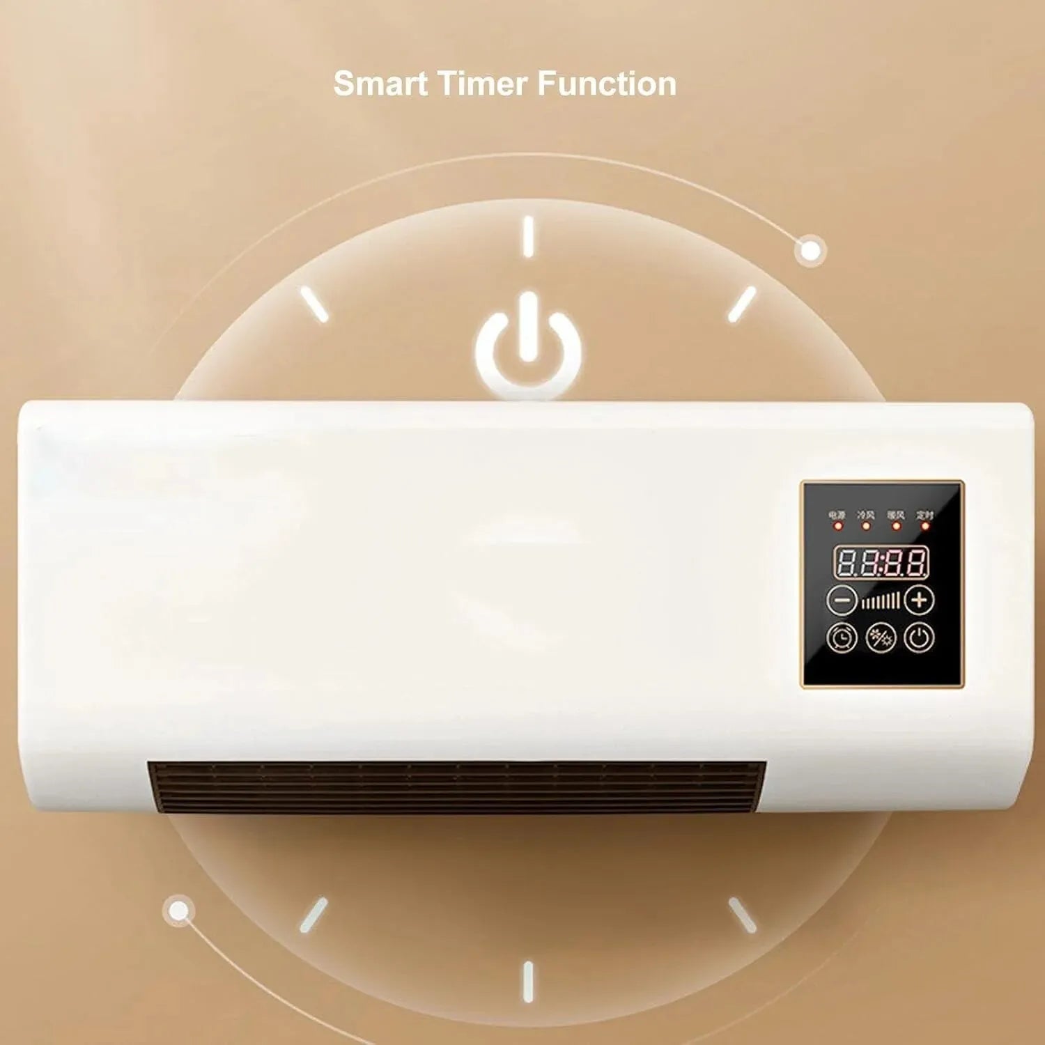 Mini aer condiționat cu ventilator 2 în 1 1800W, rece/cald, telecomandă - imagine 3