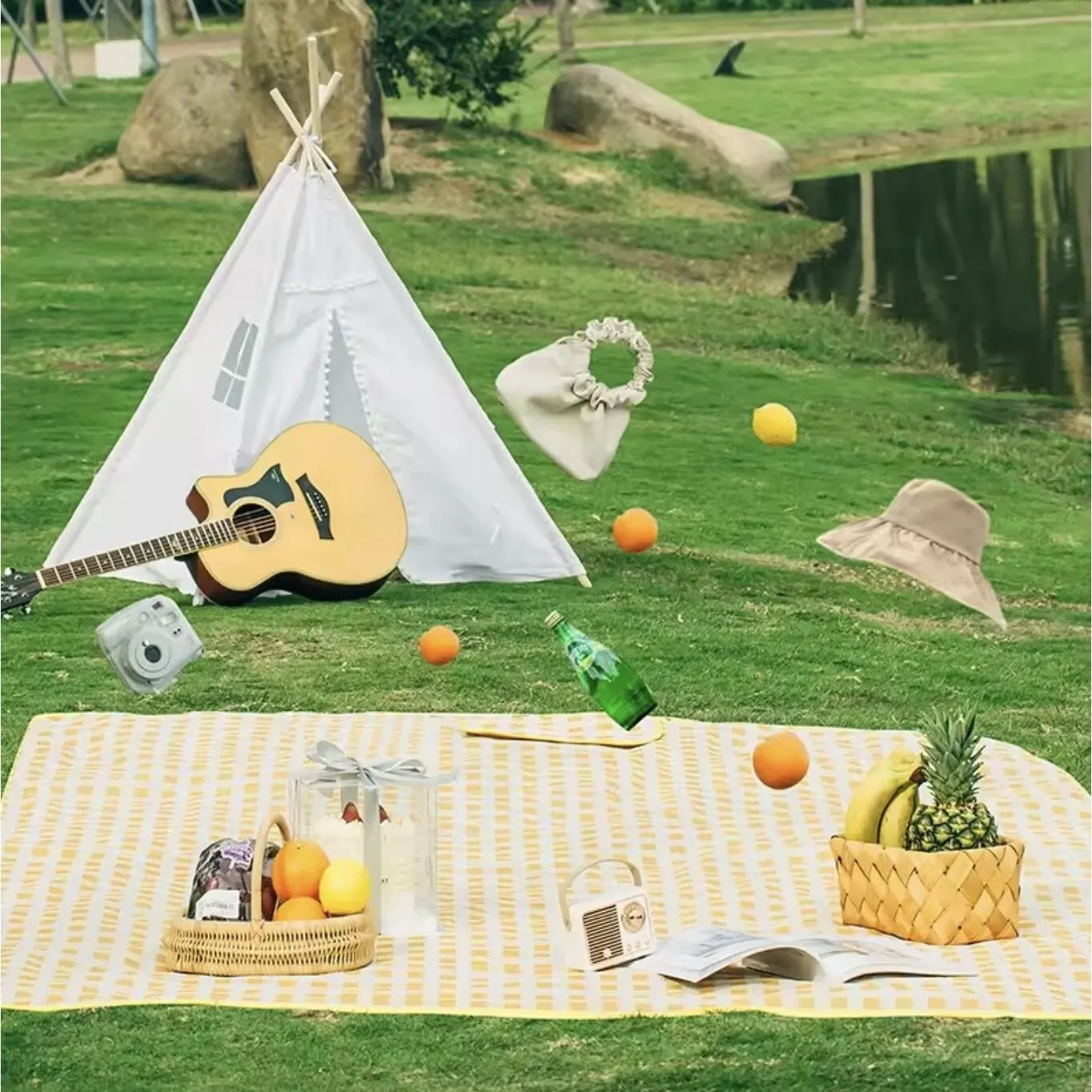 Pătură de Picnic Impermeabilă – 100 x 150 cm - imagine 9