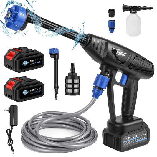 Aparat de Spălat cu Presiune Electric 48V – 2 Baterii, 6 Moduri Ajustabile, 26 Bar, Portabil