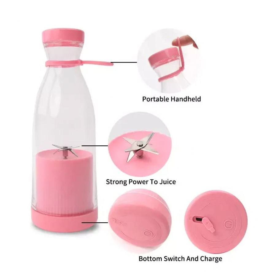 Mini blender portabil USB 420 ml pentru smoothie si bauturi rapide - imagine 2
