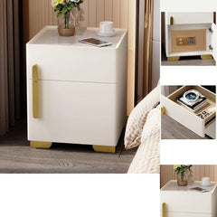 Noptieră cu Stație de Încărcare, Seif Ascuns și Iluminare LED Reglabilă în 3 Culori