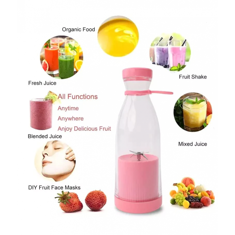 Mini blender portabil USB 420 ml pentru smoothie si bauturi rapide - imagine 5