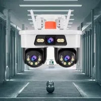 Camera WiFi cu 3 Lentile pentru Supraveghere Exterior și Monitorizare Inteligentă