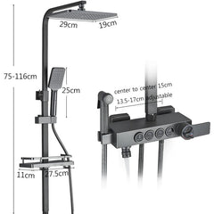 Coloană de Duș cu Termostat 4 Funcții pentru Confort și Siguranță