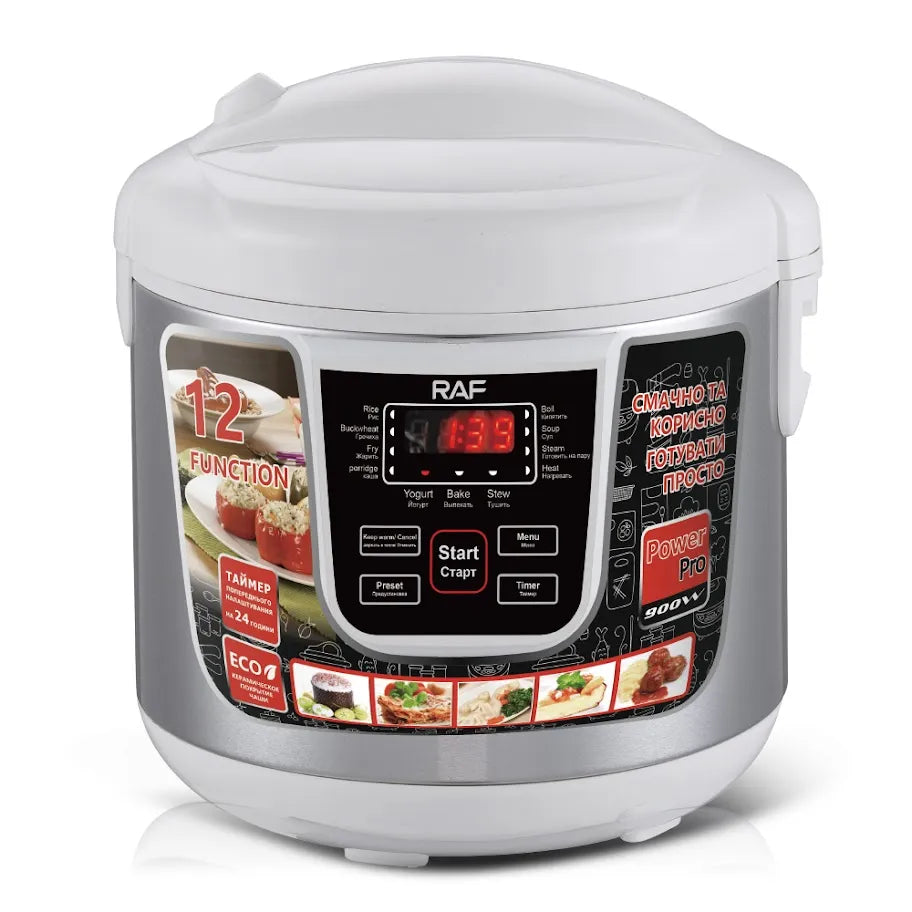 Multicooker Electric RAF 5L cu 12 Programe și Panou Digital Inteligent - Alb - imagine 2