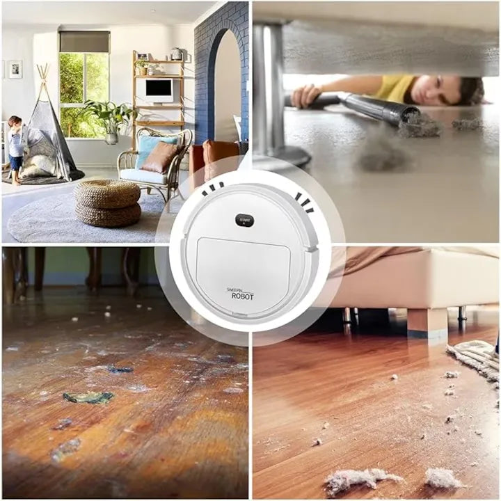 Aspirator robot Sweepin alb, zgomot redus, încărcare USB - imagine 5