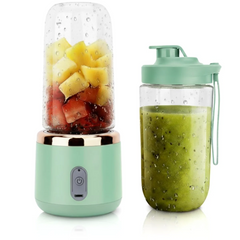 Mini Blender Portabil Electric cu Acumulator, 2 Recipiente, 6 Lame 3D, 400 ml, 40W