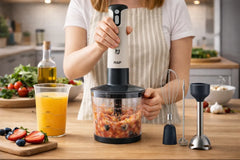 Blender Multifuncțional RAF 5 în 1 cu 5 Accesorii, Motor Puternic și Lame din Inox