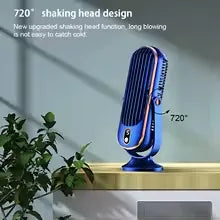 Ventilator Portabil Reîncărcabil USB, 4000 mAh, 5 Trepte de Viteză, Reglare 720°, pentru Birou, Dormitor și Camping - imagine 3