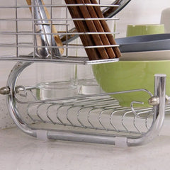 Suport Etajat pentru Uscarea Vaselor cu Tavă de Scurgere